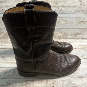 Justin Boots Men's Dark Brown Leather Boots